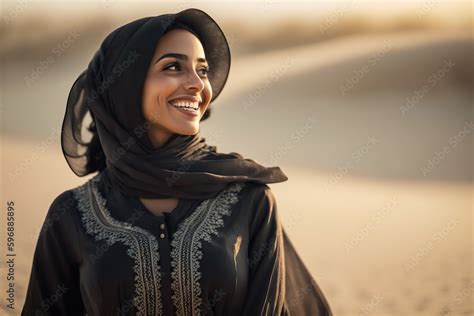 A Stunning Young Moroccan Woman Adorned In Traditional Dress