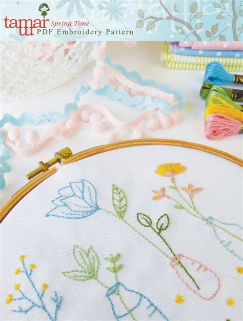 Embroidery Pattern PDF Pattern Instant Download Spring | Etsy