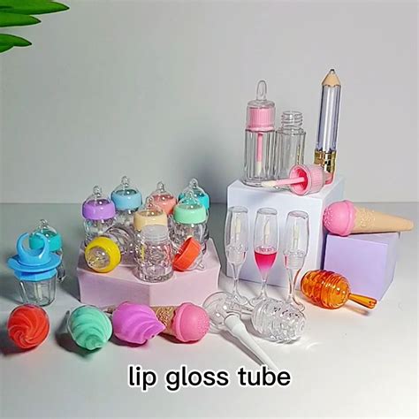 Mini Cute Kid Lip Gloss Containers With Wands Private Label Printing