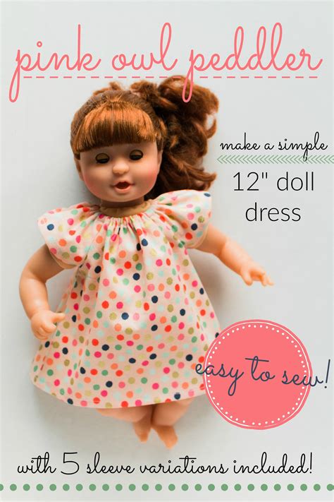 77 easy sew doll clothes patterns. 12 inch Doll Dress Pattern 12 inch Doll Clothes Pattern | Etsy