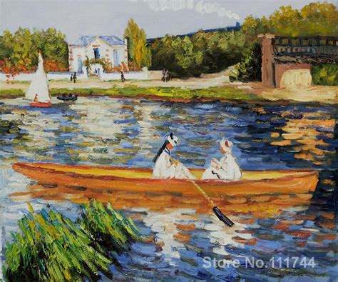 Boating On The Seine Pierre Auguste Renoir Famous Paintings Oil Canvas