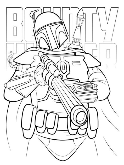 Boba Fett Coloring Pages Free Printable Boba Fett Coloring Pages