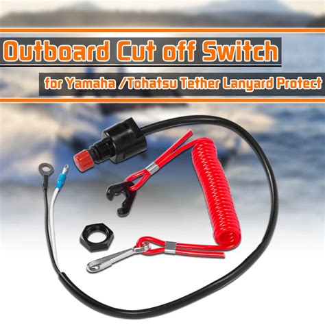 Boat Outboard Engine Motor Kill Stop Switch Safety Tether Lanyard