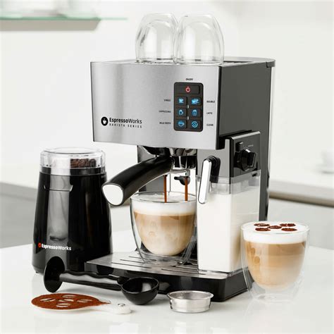 10 Piece Espresso And Cappuccino Machine Set Stainless Steel