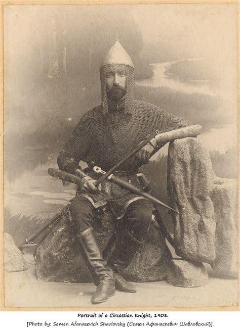 Portrait Of A Circassian Knight 1908 Çerkes Asker Armor Clothing