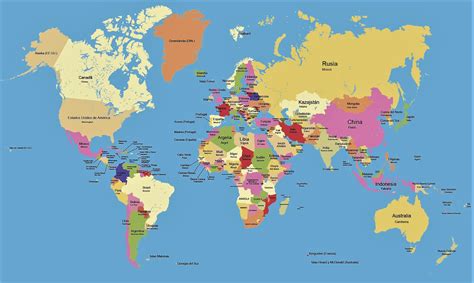 Fruta Vegetales Sin Personal Conductor Mapa Mundi Politico Imprimir