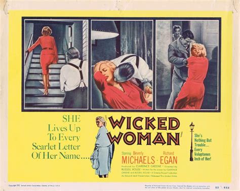 WICKED WOMAN Title Lobby Card Beverly Michaels Richard Egan Percy