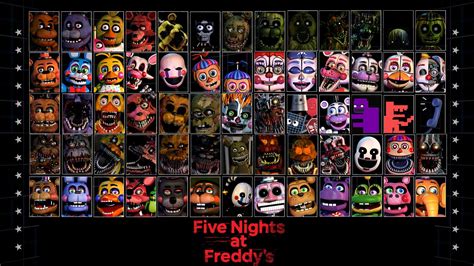 Every Major Fnaf Character In One Poster R Fivenightsatfreddys