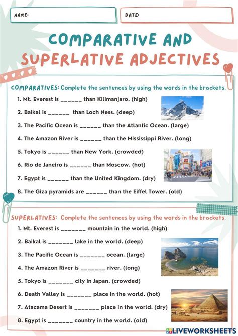 Comparatives And Superlatives Online Exercise For High School Live