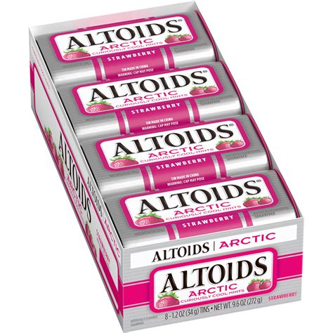 Altoids Arctic Strawberry Sugarfree Mints 12 Oz 8 Ct