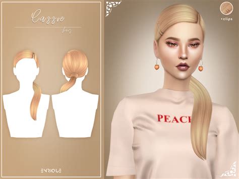 The Sims Resource Cassie Hair Set By Enriques4 Sims 4 Hairs