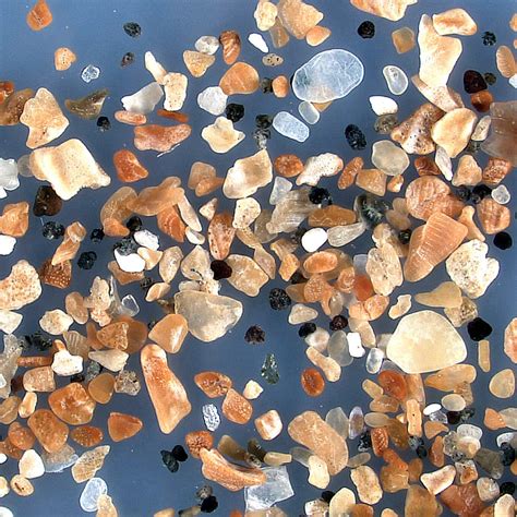 European Beach Sand Under A Microscope Magnified Sand