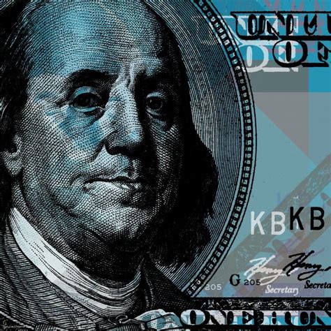 Benjamin Franklin 100 Bill Pop Art Limited Edition Of 5 New Media