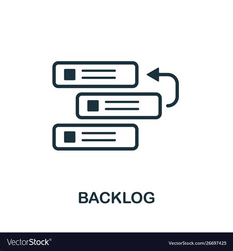 Backlog Icon Symbol Creative Sign From Agile Vector Image