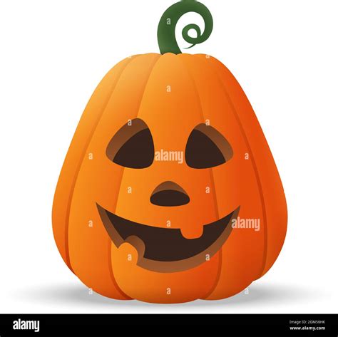 Halloween Jack O Lantern Pumpkin With Funny Face Expression Isolated