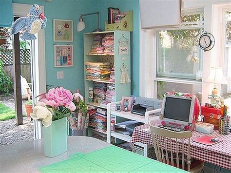Gorgeous Colourful Organizing Sewing Room Ideas For Inspiration27