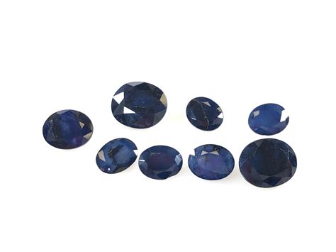 Lot - 25.36ctw Lot of 8 Natural Blue Sapphire Gemstones