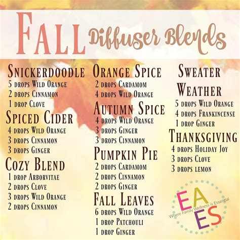 Fall Scents With Oils Fall Essential Oils Fall Diffuser Blends Fall Essential Oil Blends