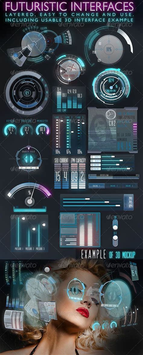 Futuristic Interface Hud Design Template One Of The Most Downloaded
