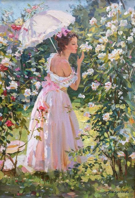 Alexander Averin Summer Day Oil On Canvas Post Impressionist French Style Renaissance Kunst