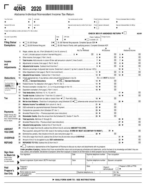 Form 40nr Fill Out And Sign Printable Pdf Template Signnow