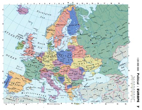 Detailed Political Card Of Europe Europe Mapsland Maps Of The World
