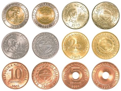 Philippines Peso Coins Collection Set Stock Photo Image Of Finance