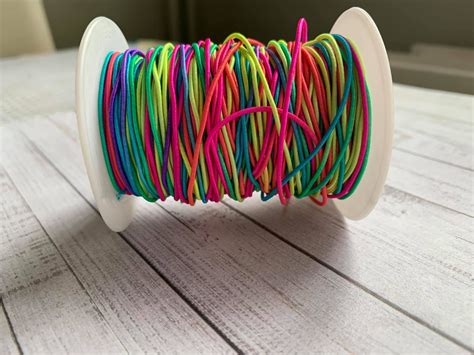 Rainbow Elastic Stretchy Beading Thread Cord Bracelet String Etsy