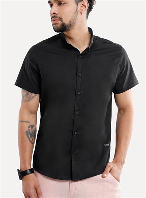 Camisa Negra Manga Corta Hombre Ripley Perú