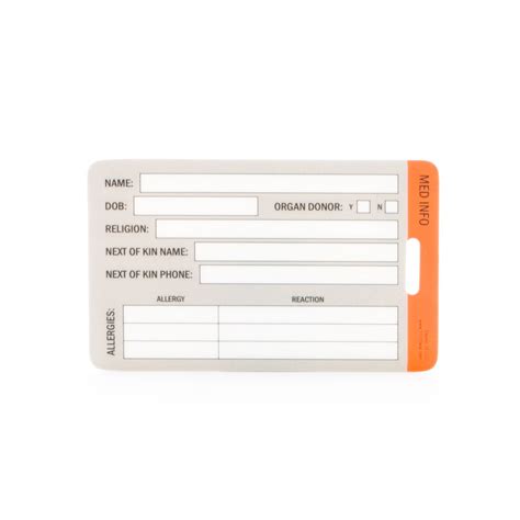 A driver's medical card needs to be renewed every two years. Medical ID Cards (3 Pack)