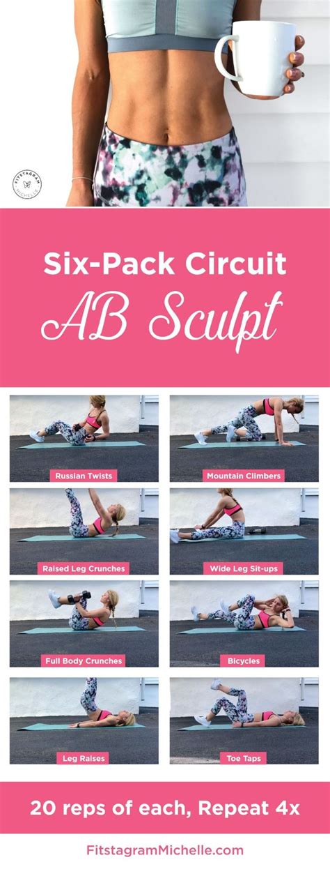 Six Pack Ab Sculpt Circuit Try This Workout With Just Moves To Get You Tight And Toned Abs