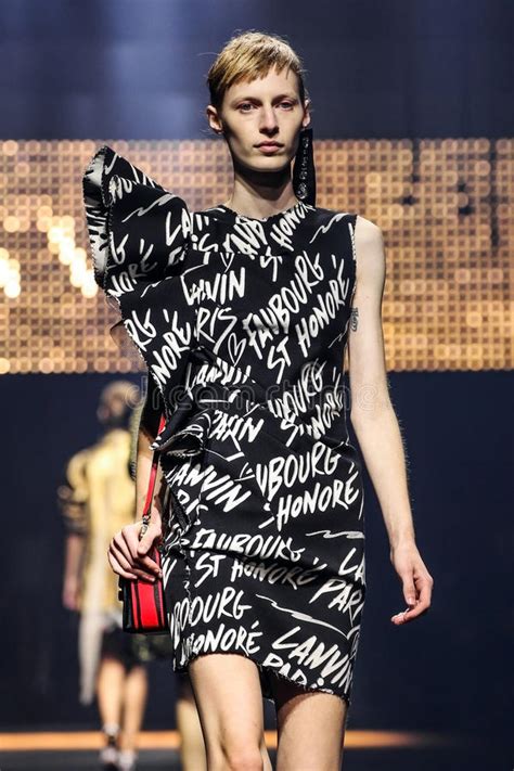 A Model Walks The Runway During The Lanvin Show Editorial Image Image