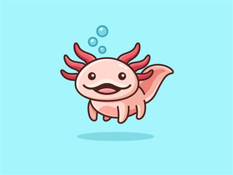 Perfect for creating greeting cards,invitations and stationery, decorating your blog or website, designing posters and room decor for children or babies. Axolotl by Alfrey Davilla | vaneltia on Dribbble