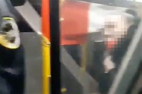 man throws punch at woman on london bus after she…