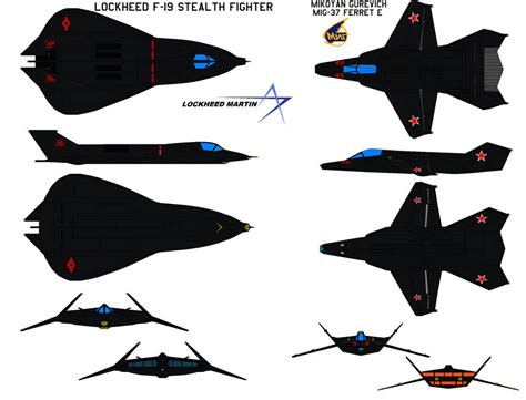Stealth Fighters Lockheed F 19 Vs Mikoyan Mig 37 By Bagera3005 On
