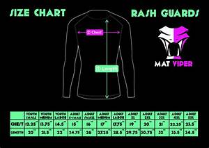 Rash Guard Size Chart Mat Viper