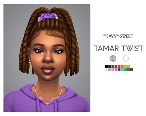 Savvysweet Sims Hair Sims 4 Mm Cc Ombre Twist