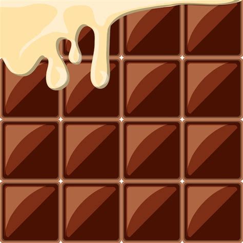 Fondo De La Barra De Chocolate Vector Premium