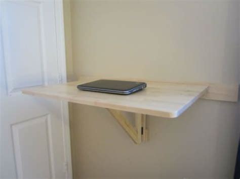 This wall mounted changeable table comes with wall brackets and tables that slide into the brackets, the idea is to be able to change the styles of tables that you use by simply sliding design of a wall mounted table with 3 platforms with proper dimensions. Laptop On Norbo Folding Desk | Ikea wall, Ikea table, Leaf ...