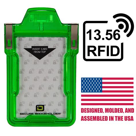 Identity Stronghold Secure Rfid Badge Holder For 1 Card Heavy Duty
