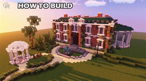 Minecraft How To Build A Victorian Brick Mansion Tutorial Minecraft