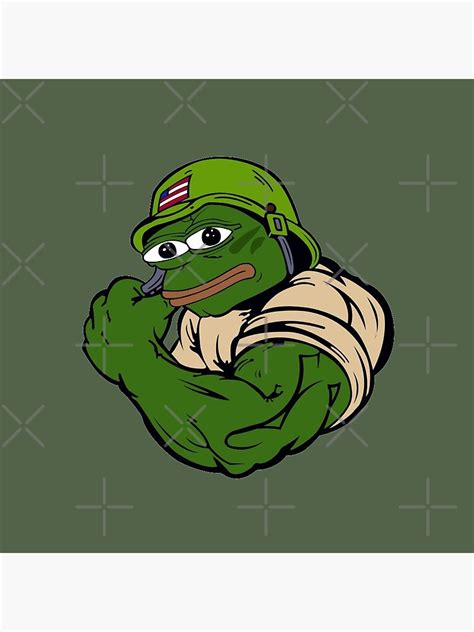 Pepe The Frog Military Soldier War Funny Meme Pin By Vinbasis Redbubble