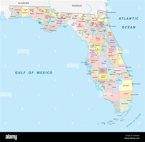 Mapa Estado De La Florida World Map