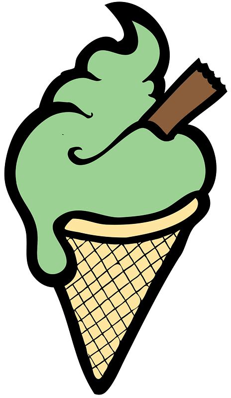 Isolated Ice Cream Cone Green Clipart Free Download Transparent Png