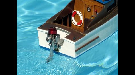 Nitro Outboard Engine On A Rc Model Boat Part I Youtube