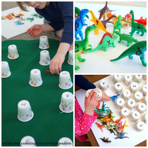 Create an alphabet book by binding . Dinosaur Alphabet Matching Activity