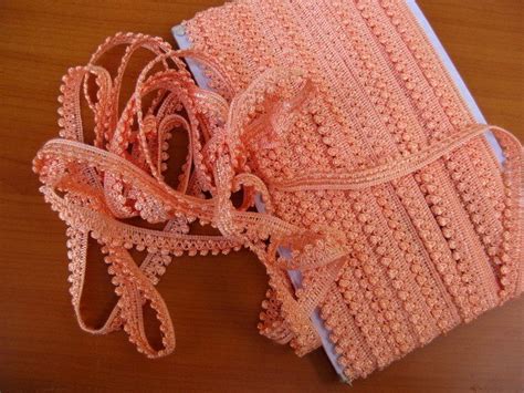 Lace/ border/ trim/ peach crochet design in silk thread ...