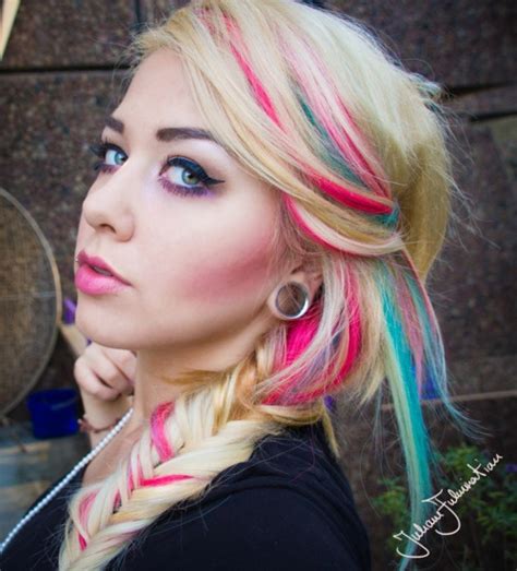 Whether it is to spruce up hair that is already blonde with some highlights or 'go blonde' by bleaching your brunette locks, there are so many different colors and coloring techniques to choose from. Pink and blue streaks | Hair | Pinterest | My hair, Chang ...