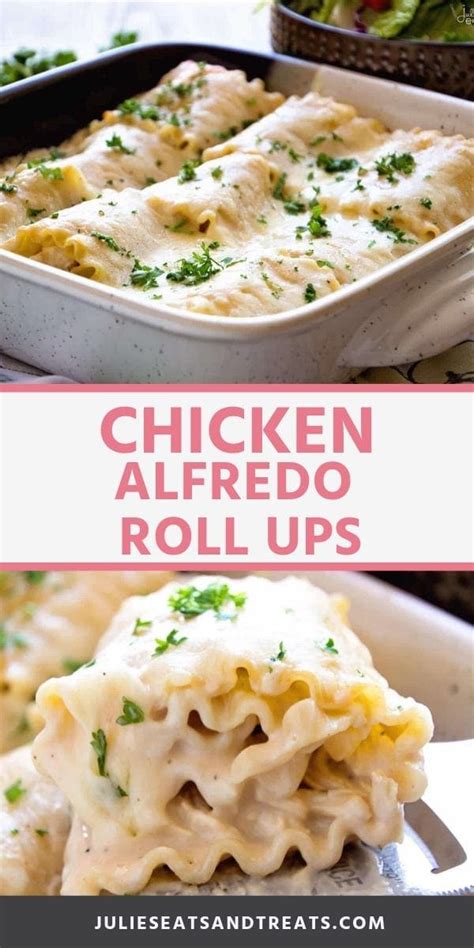 Chicken Alfredo Roll Ups Julies Eats And Treats