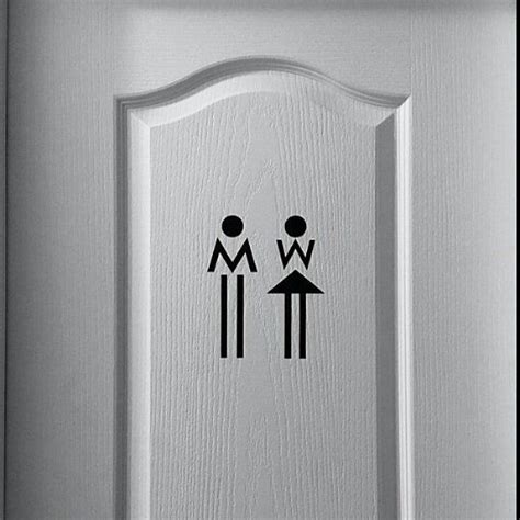 Man Woman Toilet Sign Bathroom Sign Toilet Sign Door Sticker